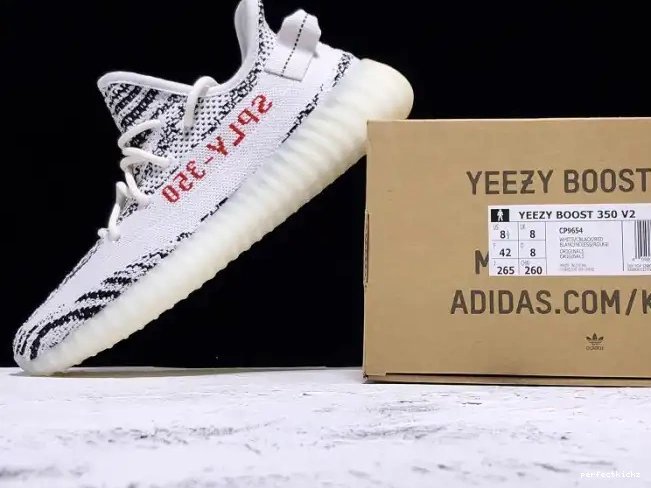 Adidas Yeezy Black Boost White V2 CP9654 350 Zebra 0529